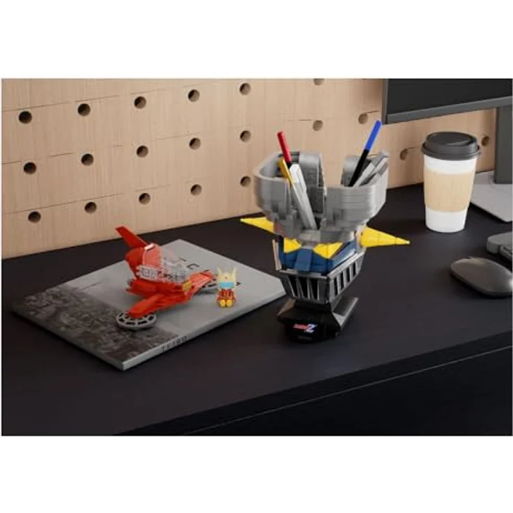 PANTASY Mazinger Z Construction Bust 21 cm, offiziell lizenziertes Bauset mit 669 Teilen in kräftigen Rot-, Schwarz- und Silbertönen – Bild 2