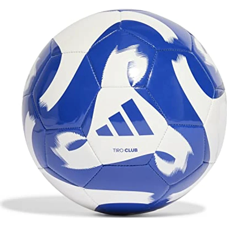 adidas Unisex Ball (Machine-Stitched) Tiro Club Football, White/Team Royal Blue, Size 3 – Bild 1