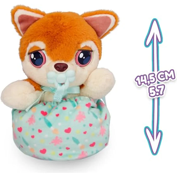 BABY PAWS Mini Paws Baby Shiba Inu, Interaktiver Babyhund zum Herumtragen und Kuscheln, der Laute von Sich gibt - inkl. eines Tragebeutels, Empfohlen für Kinder ab 3 Jahren – Bild 5