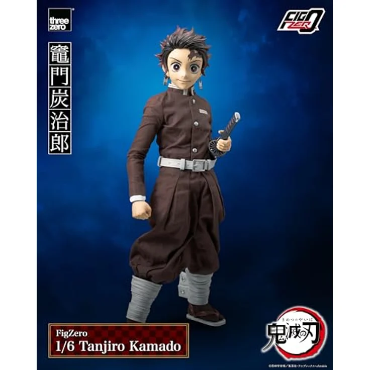 ThreeZero Demon Slayer: Kimetsu no Yaiba FigZero Actionfigur 1/6 Tanjiro Kamado, detailreiche Nachbildung aus PVC, ABS und Metall, 27 cmhöhe, inklusive Zubehör – Bild 8