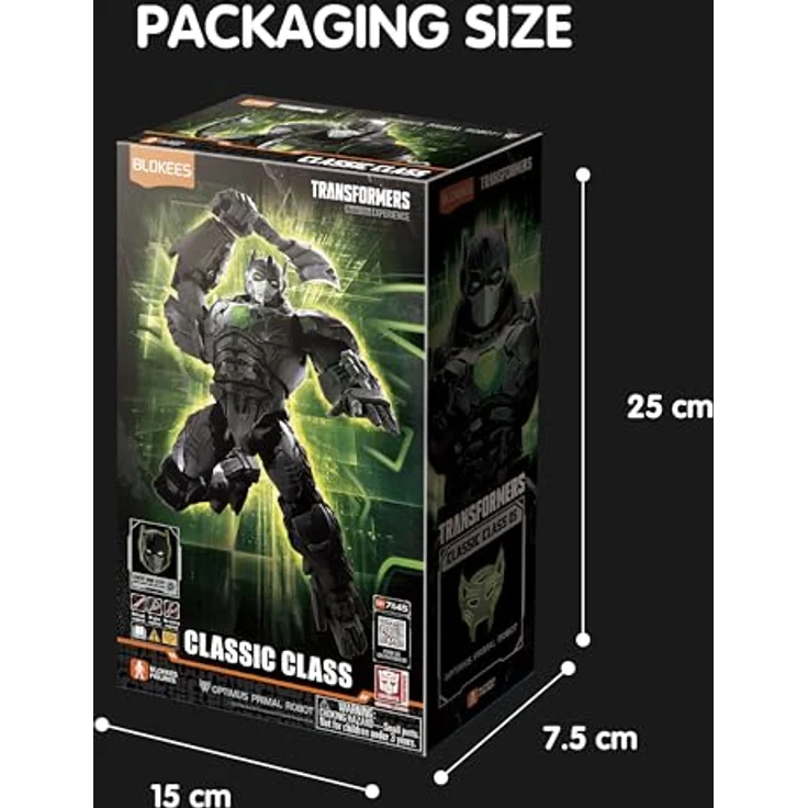 Blokees Transformers Blokees Plastic Model Classic Class 05 Optimus Primal Robot, 25 cm bewegliche Sammelfigur mit CR927-Batterie – Bild 7