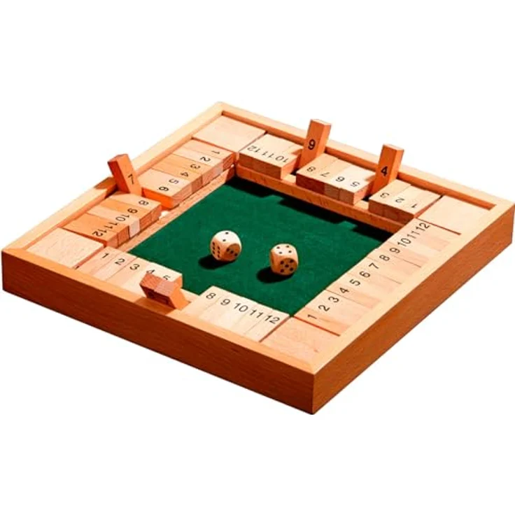Philos 3281 - Shut The Box 12er, für 1-4 Personen, Würfelspiel, Klappenspiel – Bild 2