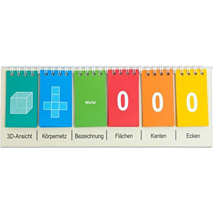 Betzold Körper-Flip, Lernspielzeug für Mathematik und Geometrie mit Selbstkontrolle und platzsparendem Design