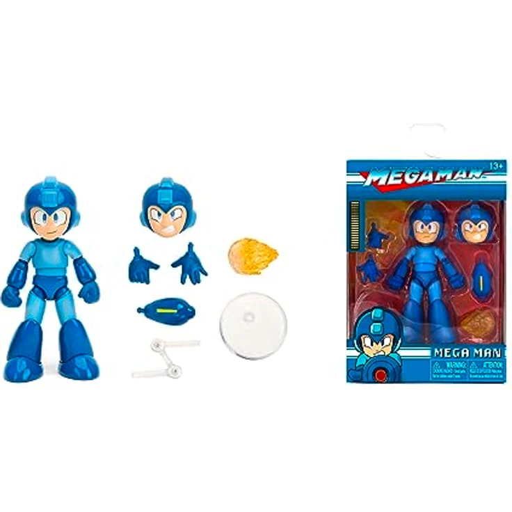 JADA Mega Man Sammelfigur, 4,5 Zoll (11,5 cm), bewegliche Action Figur mit über 25 Gelenkpunkten – Bild 5