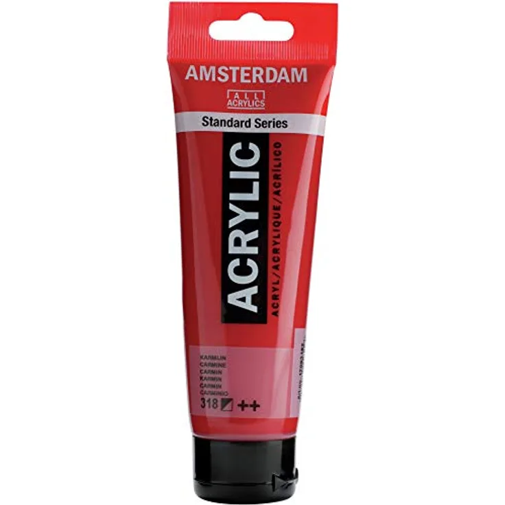 Amsterdam ACRÍLICO Carmín 120ml, Acrylfarbe in kräftigem Carmine 318