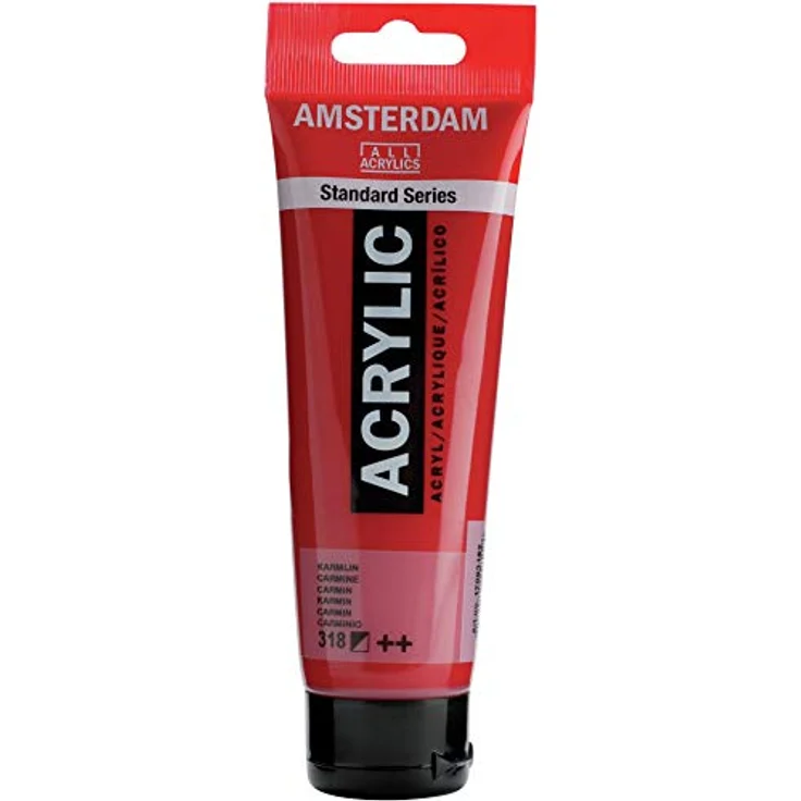 Amsterdam ACRÍLICO Carmín 120ml, Acrylfarbe in kräftigem Carmine 318 – Bild 1