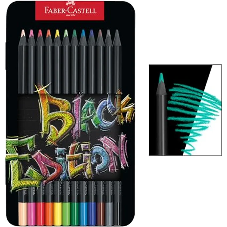 Buntstifte Black Edition 12er Metalletui – Bild 6