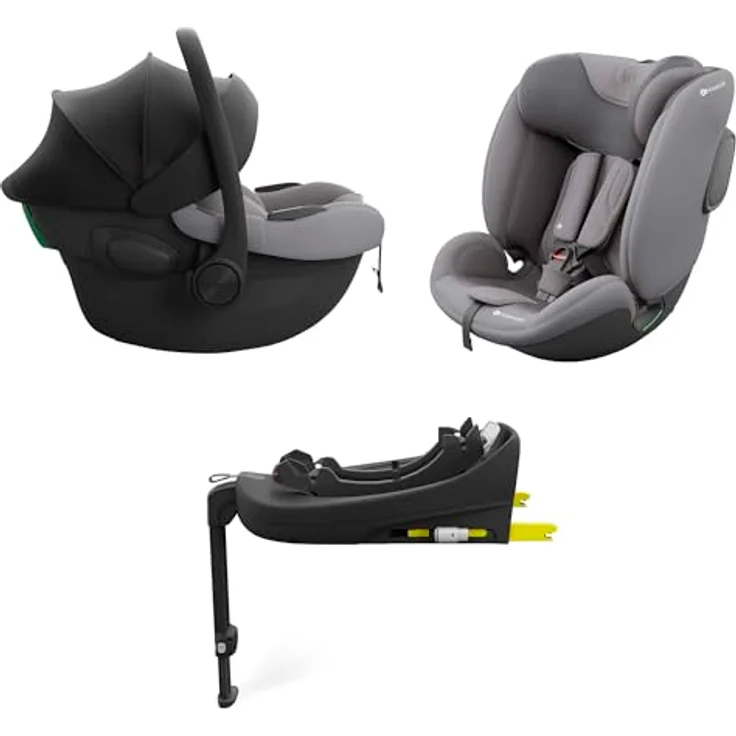 Kinderkraft Endura Safe Modular System, 3-in-1 Babyschale I-LITE, Kindersitz I-FIX ENDURA SAFE und Isofix Basis, für Kinder von 0 bis 12 Jahre, i-Size konform – Bild 1