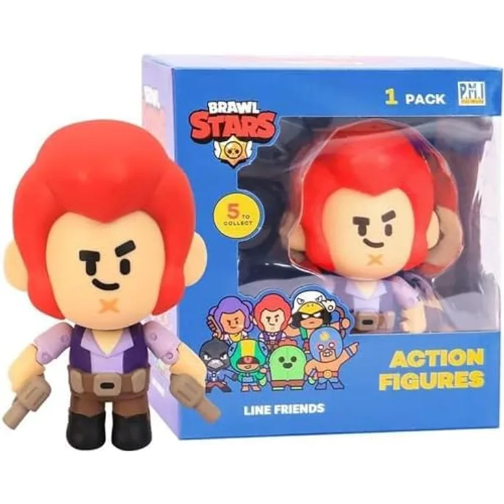 Brawl Stars COLT Actionfigur, 11,4 cm große Gelenkfigur mit beweglichen Armen und Beinen, offiziell lizenziertes Sammlerstück