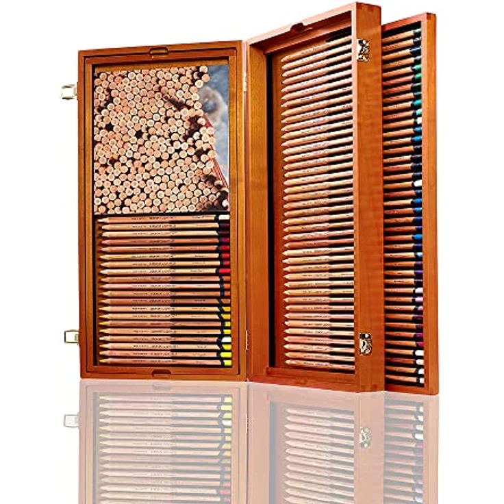 Derwent Lightfast Buntstifte, 100 Stück in Holz-Geschenkbox, 4 mm Runder Kern in Premium-Stärke, Cremige Textur, Ideal für Kunst, Zeichnen & Malen, Professionelle Qualität, 2305693 – Bild 2