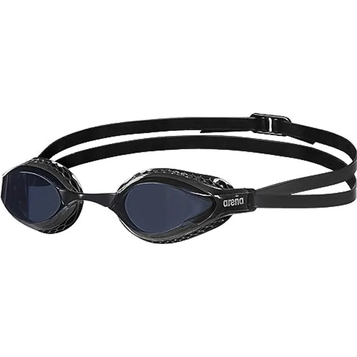 arena Air-Speed Anti-Fog Wettkampf Schwimmbrille Unisex für Erwachsene, Schwimmbrille mit breiten Gläsern, UV-Schutz, 3 austauschbare Nasenstege, Air-Seals Dichtungen