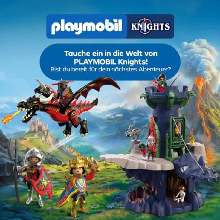 Playmobil Dragon Knight Attack Tower, Spielset mit rollendem ...