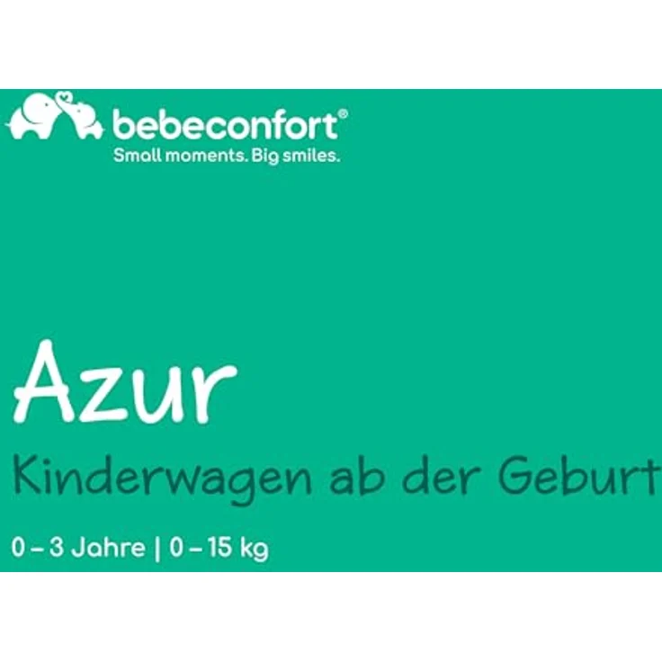 Bebeconfort Azur, Kompakter Kinderwagen Buggy, Leichter Reisebuggy, Automatisch Einhändig Klappbar, Stufenlos Flach Verstellbar, Großer Korb, Mineral Graphite – Bild 2