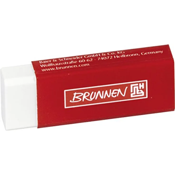 Brunnen 1029969 Radiergummi / Radierer (6 x 2 x 1,2 cm) weiß