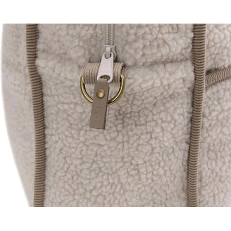Jollein Luiertas Teddy Noé, Wickeltasche aus Teddystoff mit praktischen Staufächern, grau – Bild 5