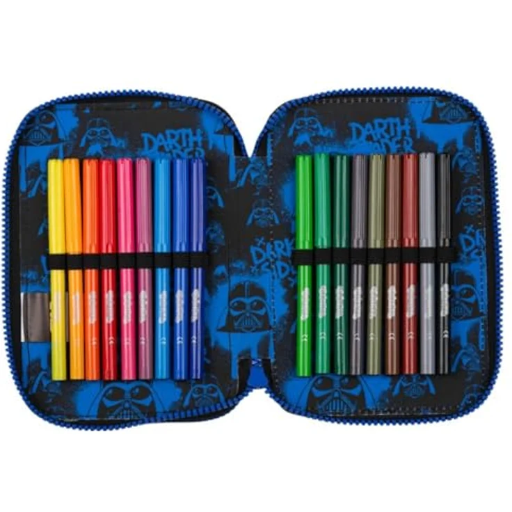 CoolPack Federmäppchen Etui, Star Wars, Darth Vader, mit Buntstiften und Fasermalern befüllt – Bild 5