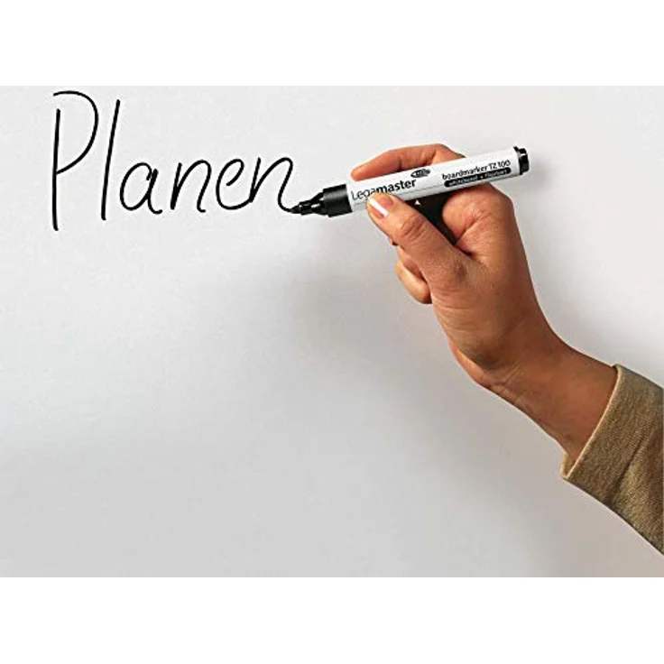 Legamaster TZ 100 Whiteboard- und Flipchart-Marker, schwarz, 1,5 - 3,0 mm, 10 Stück, nachfüllbar, geruchsarm, lichtbeständig – Bild 2