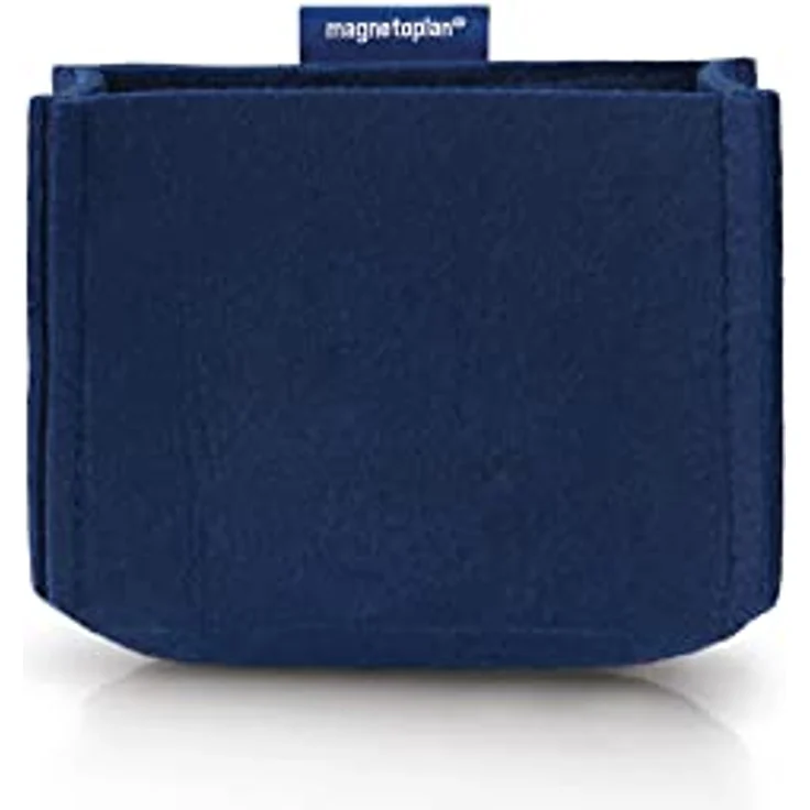 magnetoplan magnetoTray ecoAware Medium, magnetischer Stifteköcher aus Filz, 13 x 10 x 6 cm, blauer Stiftehalter aus recycelten PET-Flaschen – Bild 2