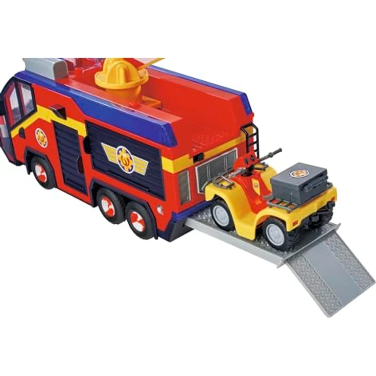 Simba Sam Jupiter, Feuerwehrlöschwagen mit ausziehbarer Leiter und Platz für Figuren – Bild 11