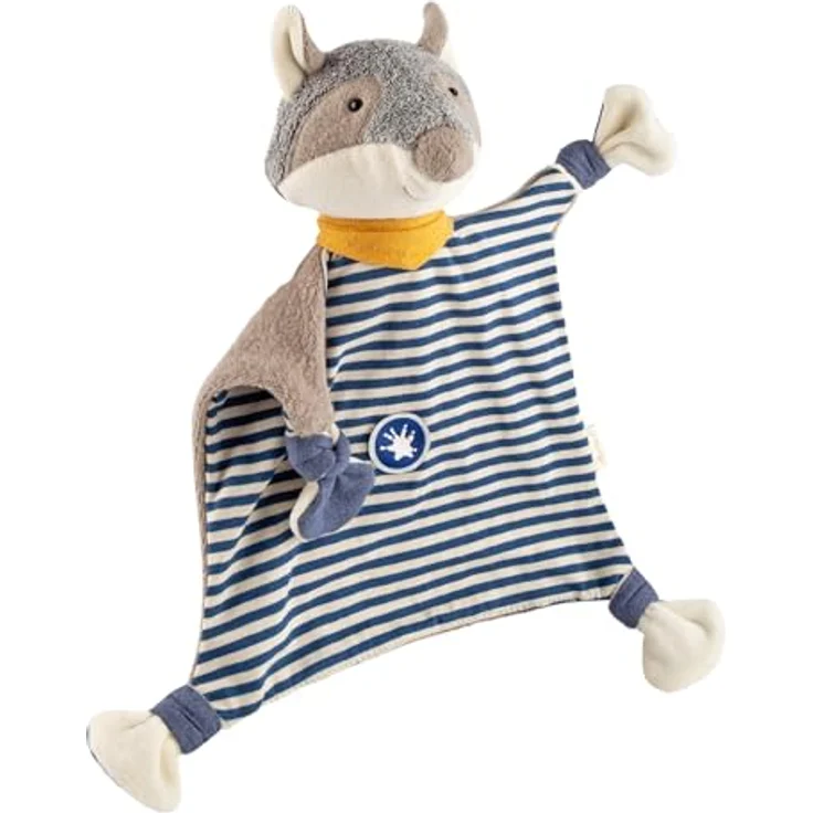 Sigikid Schnuffeltuch Waschbär Classic, Schmusetuch für Babys in klassischen Farben – Bild 1
