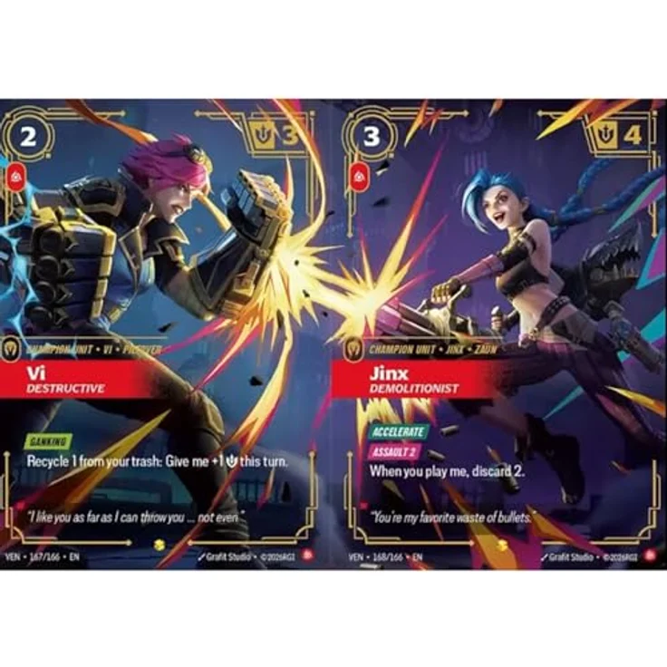 RIOT GAMES Riftbound Vendetta Vault, Sammelkartenbundle mit 6 Boosterpacks, 36 Runen und 3 Full-Art Token-Karten – Bild 5