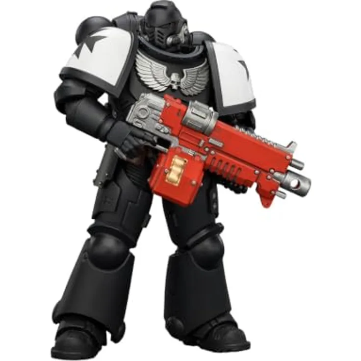 Joy Toy Warhammer 40,000 Black Templars Intercessor Figur, detailreich, 12 cm, beweglich, inkl. Bolzengewehr und Kettenschwert