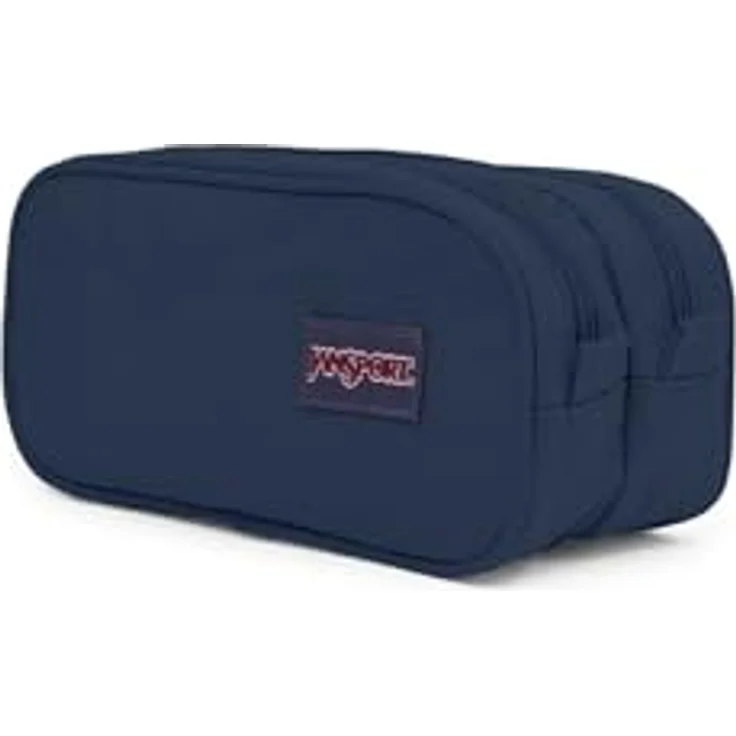 JANSPORT Large Accessory Pouch, große Zubehörtasche mit zwei Fächern, Navy (Blau), aus recycelten Materialien – Bild 1