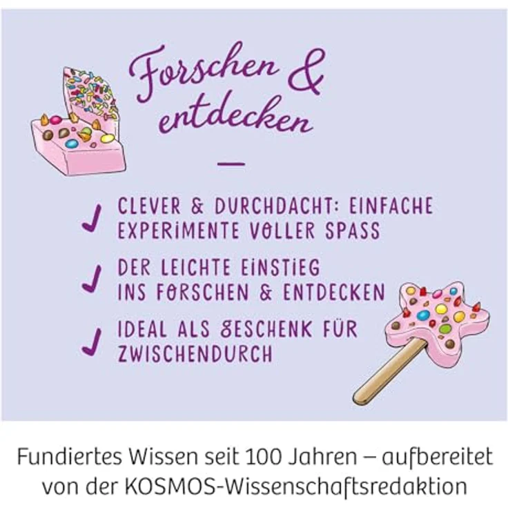 Kosmos 658304 Marshmallows selber Machen, Experimentierset mit Erdbeergeschmack, vegan, für Kinder ab 8 Jahre – Bild 5