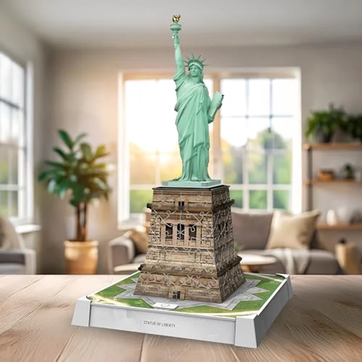 Ravensburger 3D Puzzle Iconics: Freiheitsstatue - mit LED Beleuchtung und 3 Beleuchtungsmodi, 108 Kunststoff-Puzzleteile – Bild 6