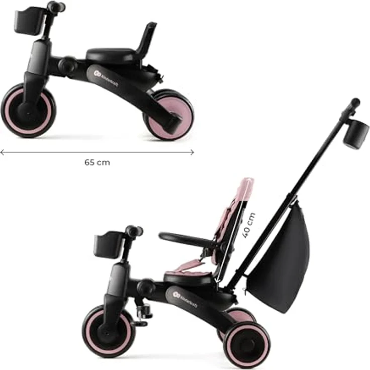 KinderKraft Tricycle JAZZ 2, Dreirad für Kinder, pink – Bild 11