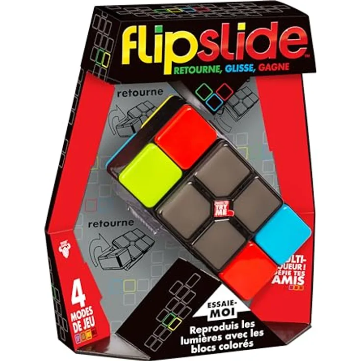 Moose Jeu Flipside, interaktives Brettspiel mit Zubehör, beweglicher Figur und Lichteffekt, für Kinder ab 3 Jahren