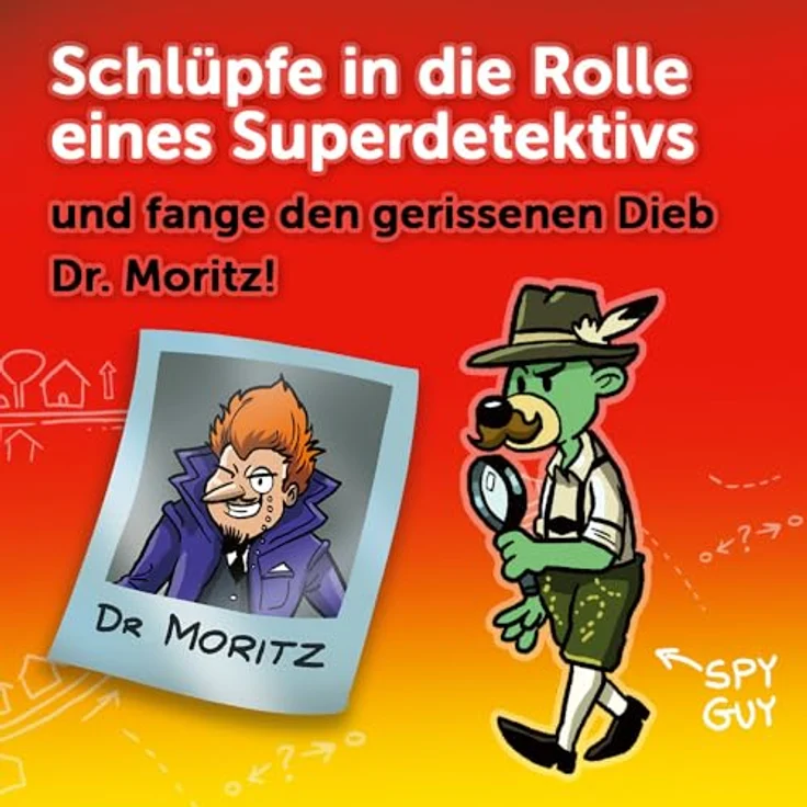 Trefl Spy Guy Deutschland, Kooperatives Detektivspiel mit großem Spielbrett (111 cm), für 1-4 Spieler ab 5 Jahren, ideale Familienunterhaltung – Bild 4