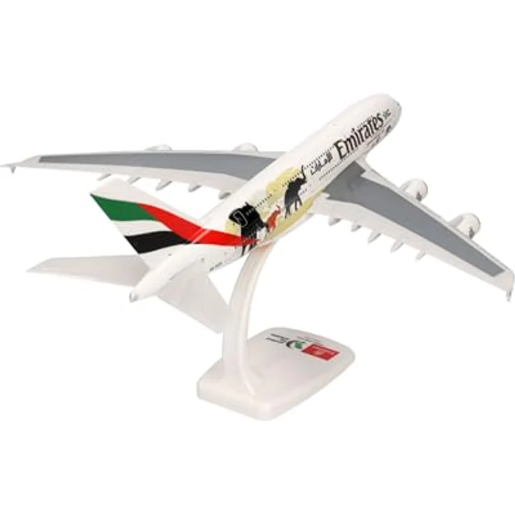 herpa 612180 – Airbus A380, Emirates „United for Wildlife“, Wings, Modell Flugzeug mit Standfuß, Flieger, Modellbau, Miniaturmodelle, Sammlerstück, Kunststoff, Snap Fit - Maßstab 1:250 – Bild 4