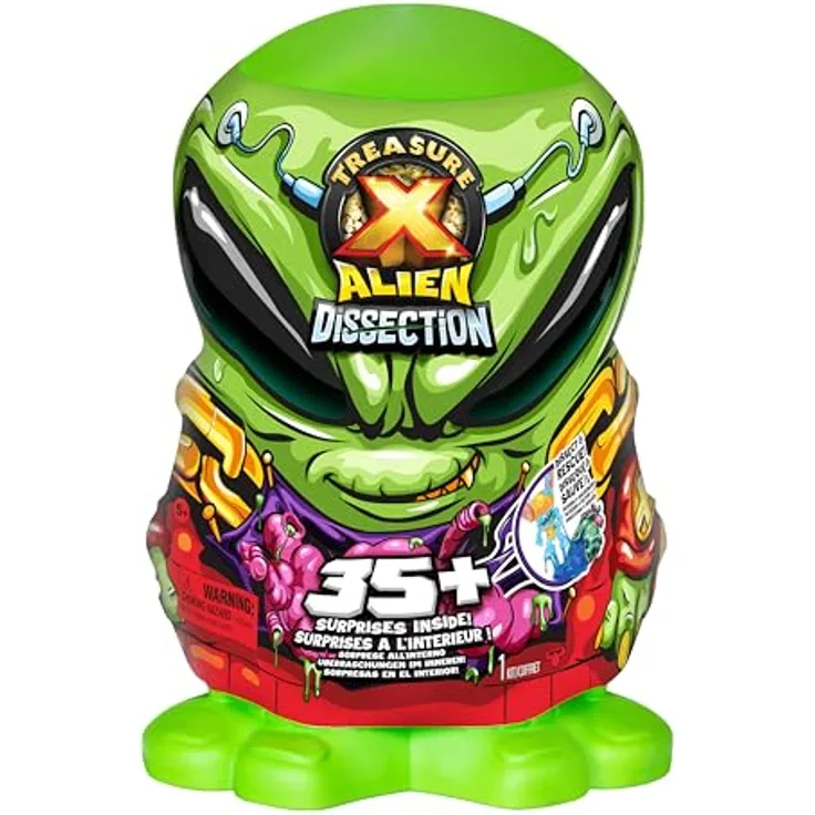 TREASURE X Mega Alien Dissection Spielset, 30 cm groß mit über 35 Überraschungen und kombinierbaren Alien-Figuren