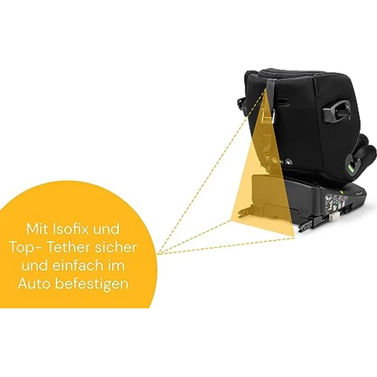 Osann Autokindersitz Eno360 i-Size, 360° drehbarer Reboarder Kindersitz Isofix, ab Geburt bis 12 Jahre, Baby Autositz, schwarz – Bild 10
