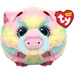 Ty Schweinasso Schwein Beanie Ball 7cm - Quetschbare Beanie Baby Weiche Pluschtiere - Sammelbares Kuscheliges Stofftier