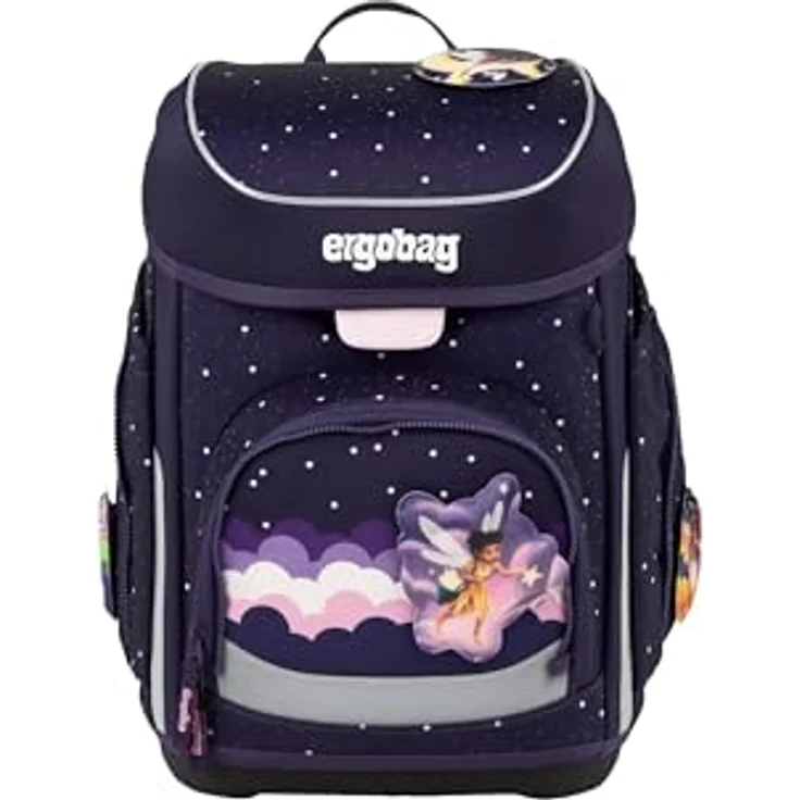 ergobag cubo Set ergonomischer Schulranzen 5-teilig, individuell anpassbar, standfest und reflektierend, Größe 28 x 40 x 25 cm, recyceltes Material – Bild 3