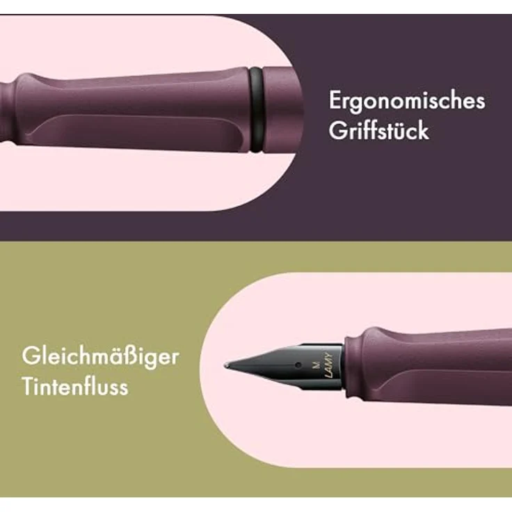 LAMY Füller Safari SCARLET burgund rot, Alltagstauglicher Füllhalter mit polierter Edelstahlfeder – Bild 2