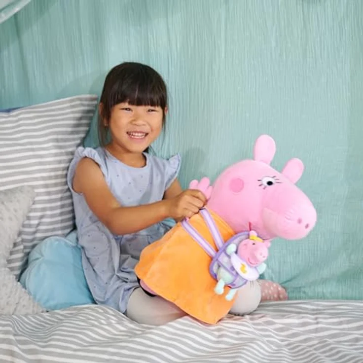 SIMBA Plüschfigur Peppa Pig - Mama Wutz mit Baby Evie, 33 cm, kuschelweich und ideal für Babys – Bild 6