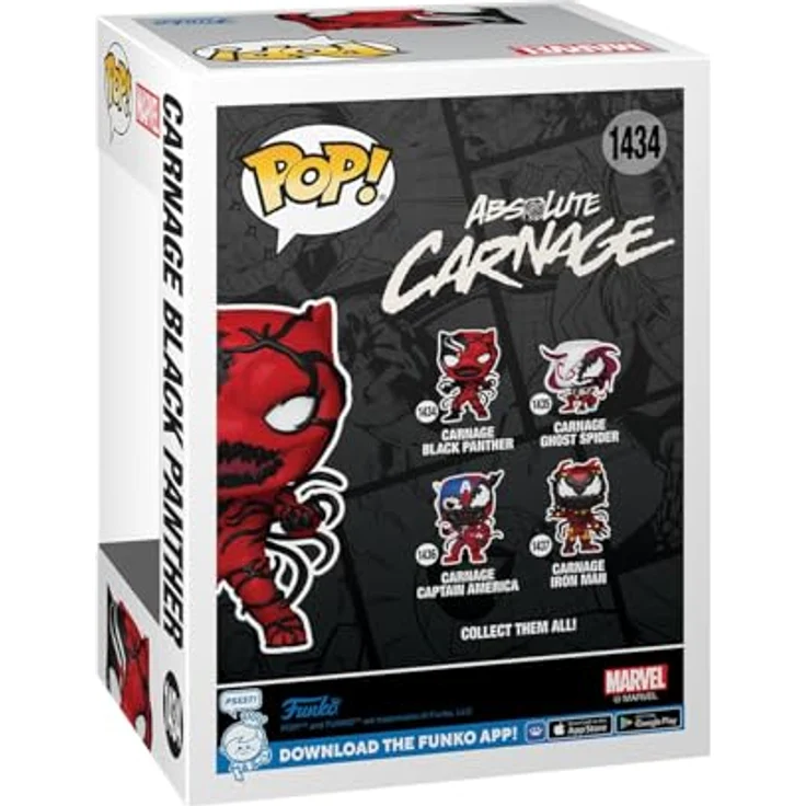 Funko Pop! Marvel: Carnageized Black Panther - 9,5 cm Vinyl-Sammelfigur für Marvel Comics Fans - Offizielle Handelsware - Geschenkidee für Kinder und Erwachsene – Bild 3