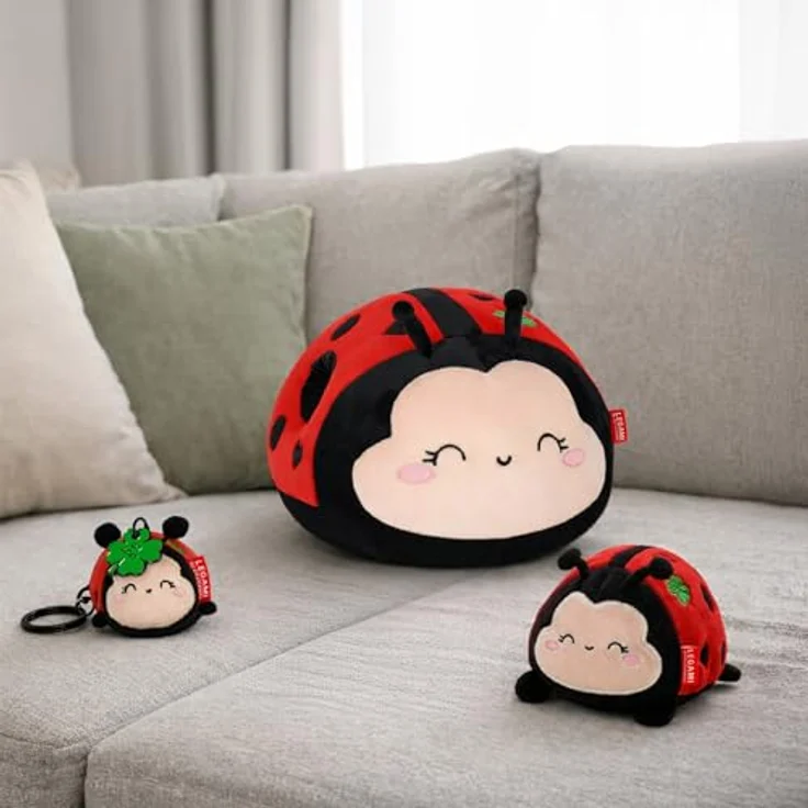 Legami Plush Super Soft Ladybug Mini, Plüschtier aus 95% Polyester, kissenartiges Kuscheltier, Marienkäfer, MSC0018 – Bild 4