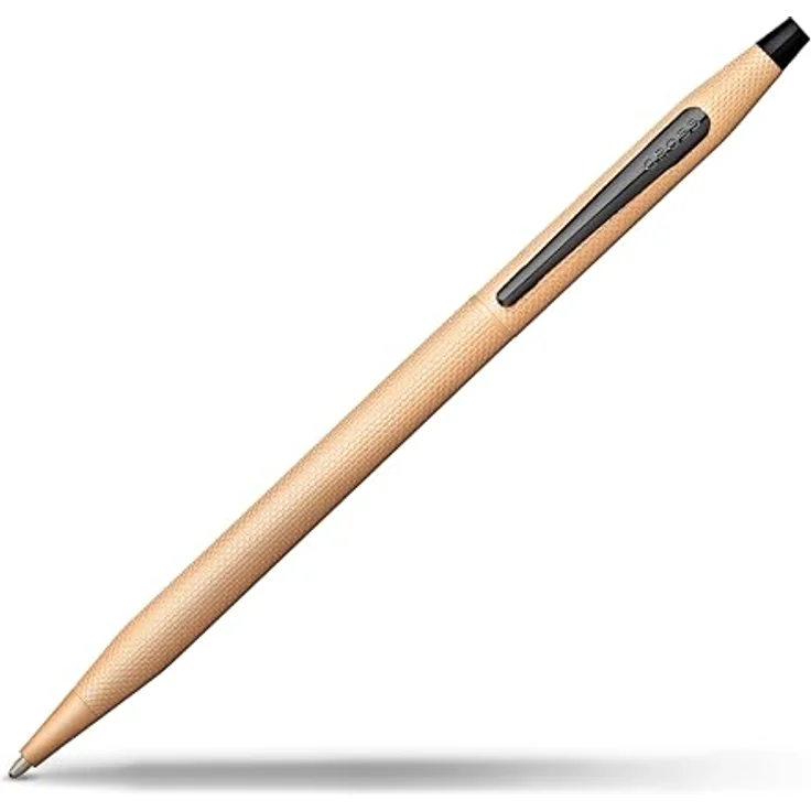 Cross Classic Century, Drehkugelschreiber mit Diamantmuster in Rose Gold, elegantes Design und dokumentenechte Mine, Geschenkbox – Bild 1
