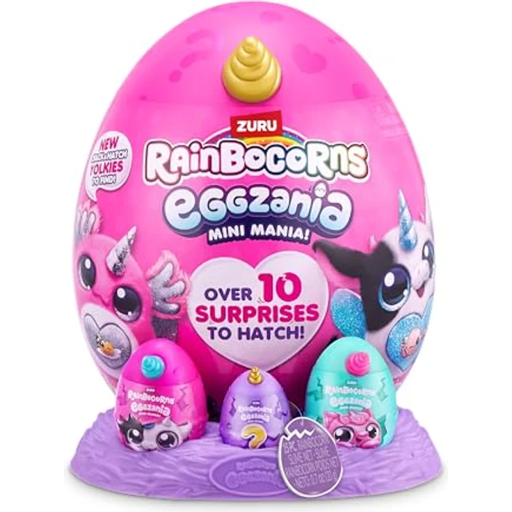 Rainbocorns Eggzania Mini Mania, Panda, Plüsch Überraschungs-Spielzeug mit 10 Überraschungen und tragbarem Zubehör – Bild 2