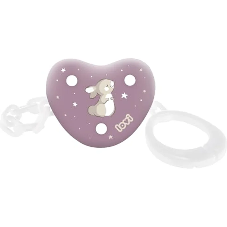 LOVI Schnullerkette | 0m+ | Praktisches Clip-System für leichteres Öffnen und Schließen | BPA frei | Sichere Form Schützt vor Verlust (Night&Day Girl) – Bild 1