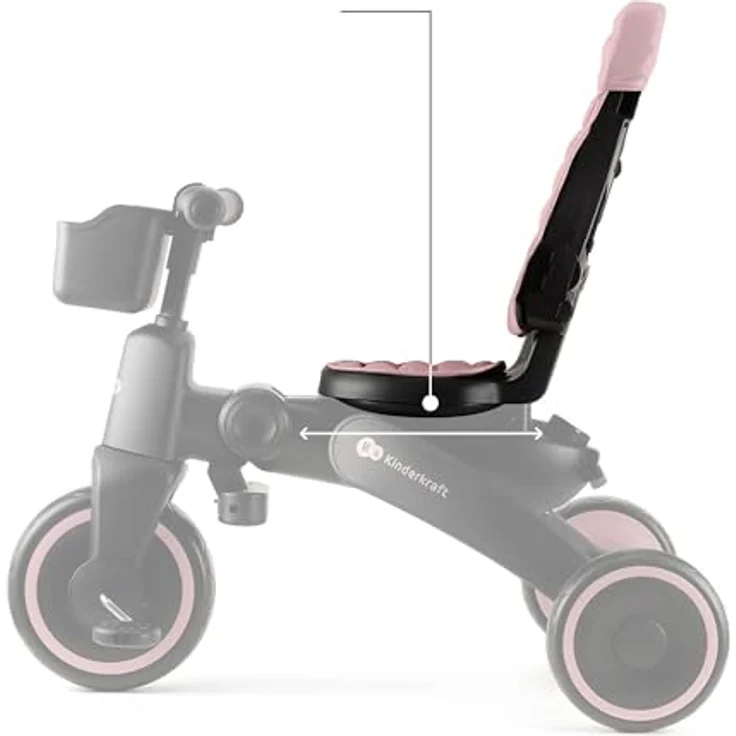 KinderKraft Tricycle JAZZ 2, Dreirad für Kinder, pink – Bild 8