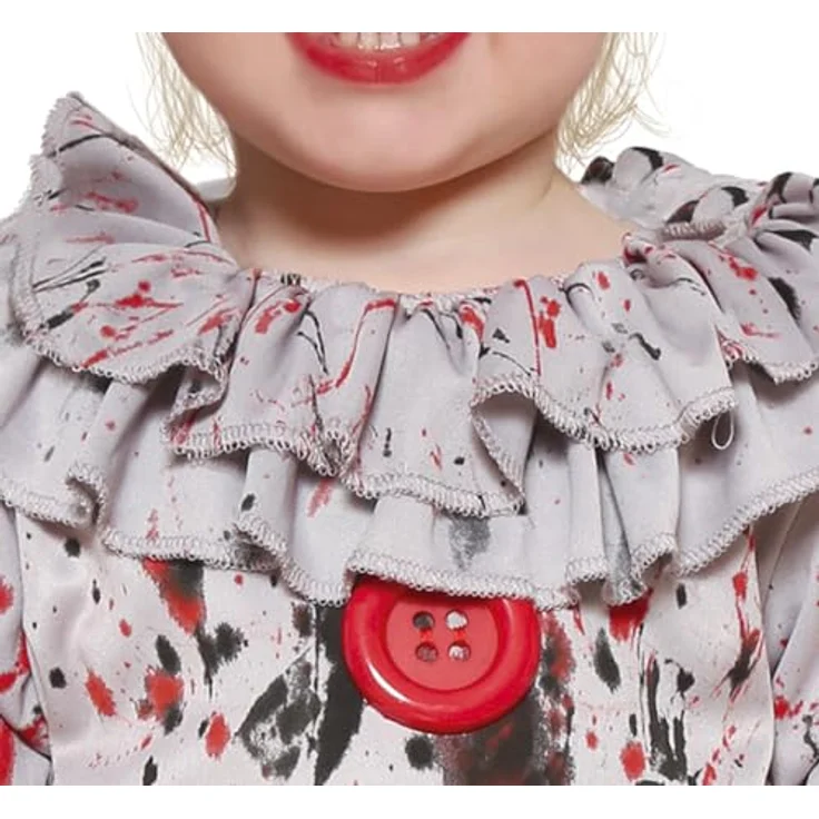 FIESTAS GUIRCA Guirca Bliksemse Terror Clown Kind Kostuum, grau-rot, für Kinder von 18-24 Monaten, feuerhemmendes Polyester, ideal für Halloween und Partys – Bild 2