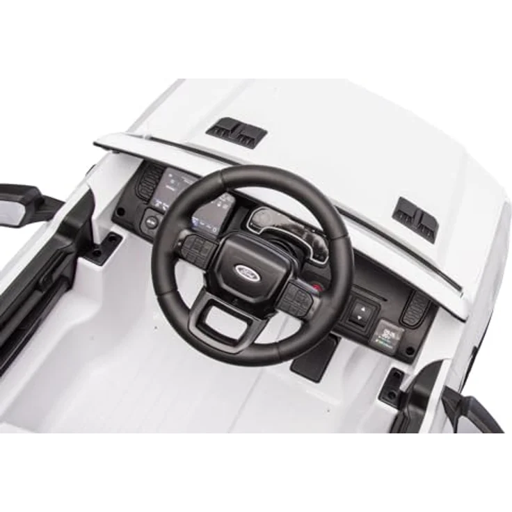 Sun Baby Ford Raptor Kinder Elektroauto, SUV Kinderfahrzeug mit 12V Akku, Fernbedienung, MP3 Sound und LED, weiß, für Kinder ab 3 Jahren – Bild 2