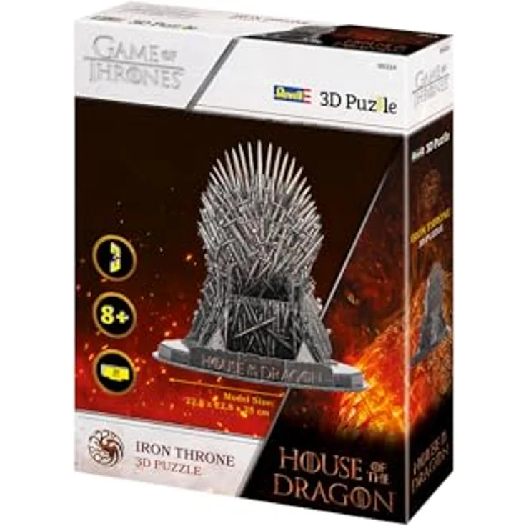 Revell 00224 House of The Dragon 3D Puzzle, detailgetreue Nachbildung des Eisernen Thrones – Bild 3
