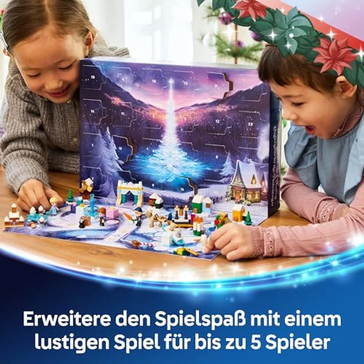 LEGO Adventskalender 2025 (LEGO Disney, 43273), inklusive festlichen Disney-Prinzessinnen-Motiven, für Kinder ab 5 Jahren, handlich und leicht, 415 g – Bild 4