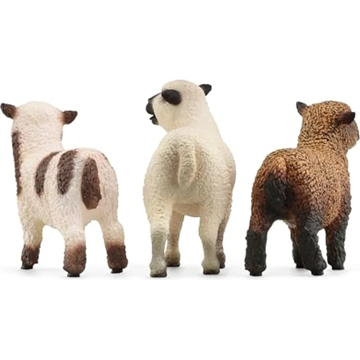 Schleich Schaffreunde (42660) Farm World, Set mit 3 Schafen in braun, gefleckt und weiß – Bild 3